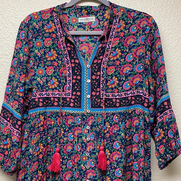 Natural Life Pheobe Floral Maxi Dress Boho
Bohemian Tassel Prairie 3/4 Sleeve - Picture 5 of 13